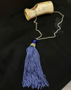 Blue Bead Tassel Necklace