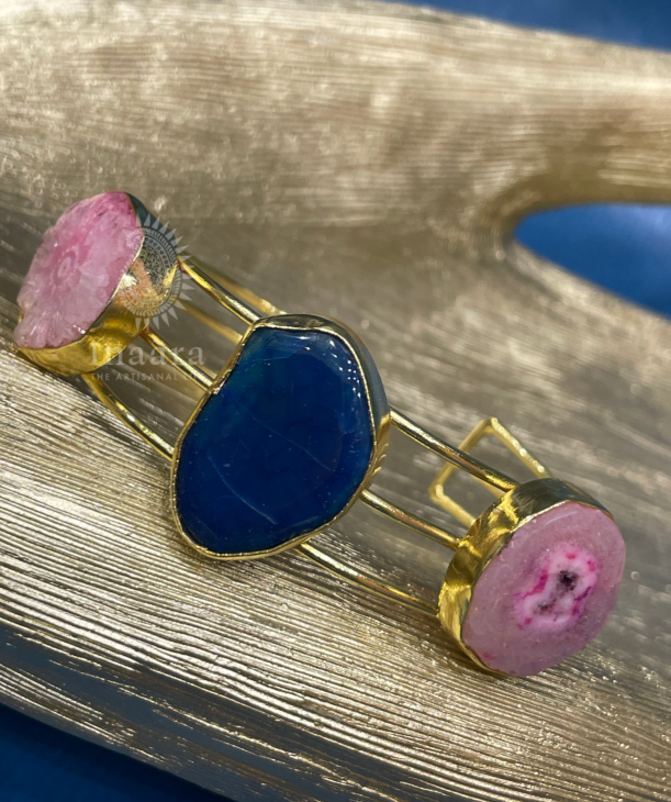 Agate Slice Cuff Bracelet