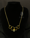 Raw Stone Necklace- Black