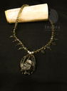 Crystal Beads Necklace w/Elephant Pendant