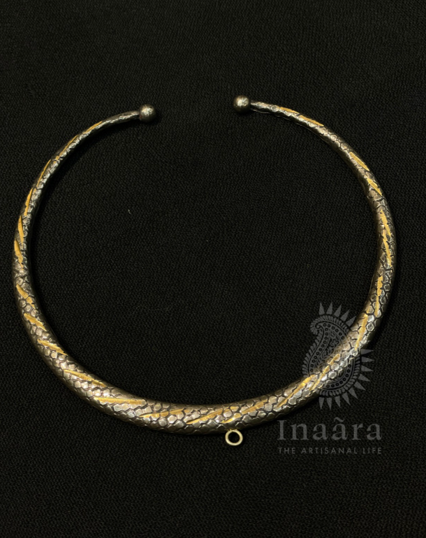 Handmade Silver Oxidized Bib Necklace (copy)