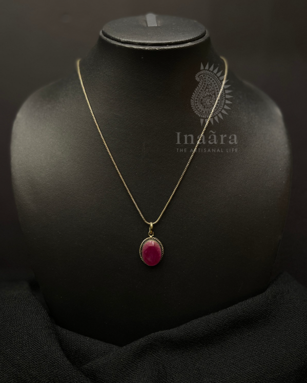 Ruby Pendant Necklace