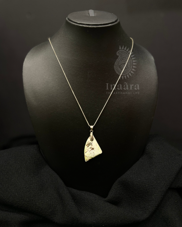 Triangular Agate Pendant Necklace