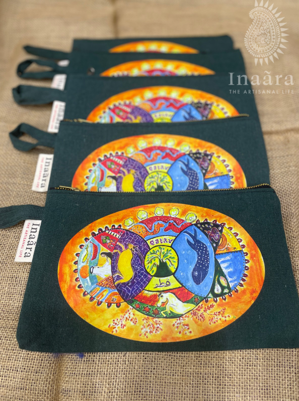 Circle of Life-Qatar Pouch/Green