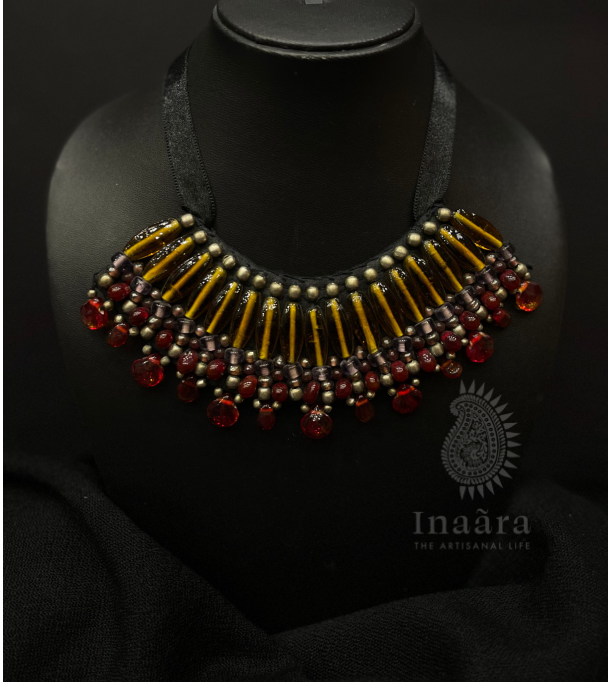 Crystal Bead Bib Necklace