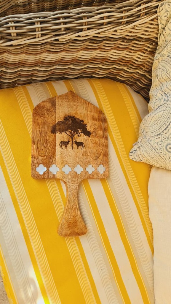 Al Zubarah Platter Handle Wood-MOP