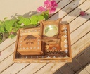 طقم صينية الزبارة – صندوق وموقد – من خشب الموب