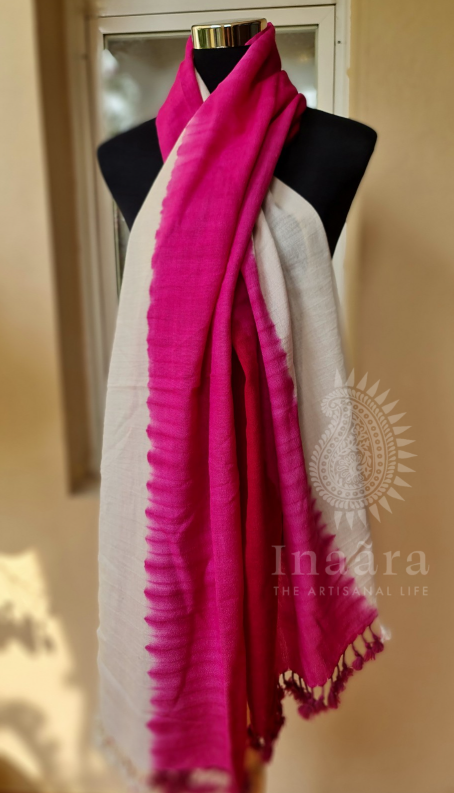 Bhujodi Three Shade- Fushia/Pink/White