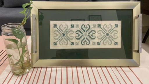 Hamna Embroidered Serving Tray-Celtic Heart