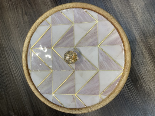 Raazi Handcrafted Wooden Roti Box- Marble