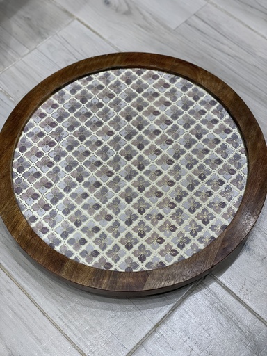 Raazi Lazy Susan- Floral Brown