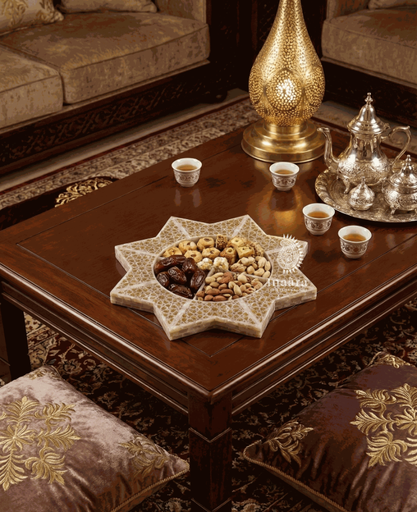 صينية تقديم لولو على شكل نجمة – ذهبي