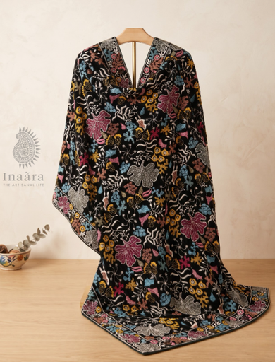 Shikhar Embroidery Velvet Shawl