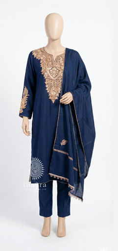 Tilla Embroidered Kashmir Fine Wool Suit Set