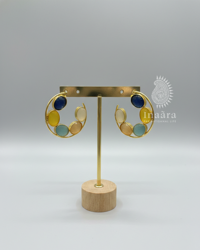 Rainbow Round Earrings