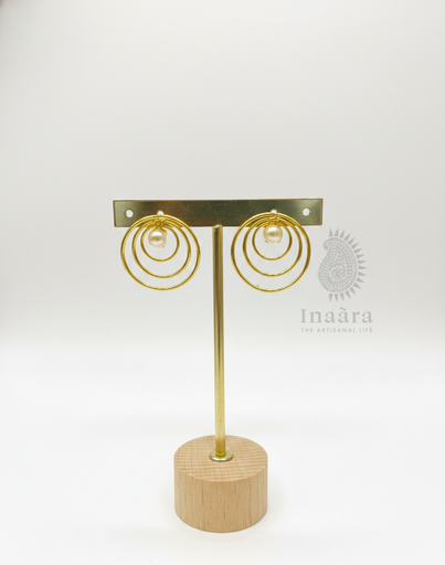 Spiral w/ Pearl Earrings