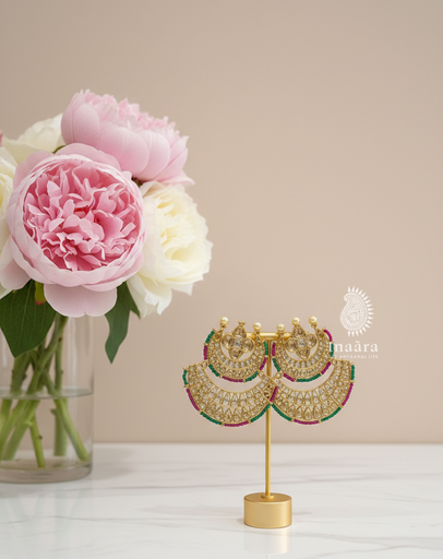 Kundan Polki Dangler Earrings
