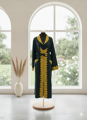 Robe Green Long Coat