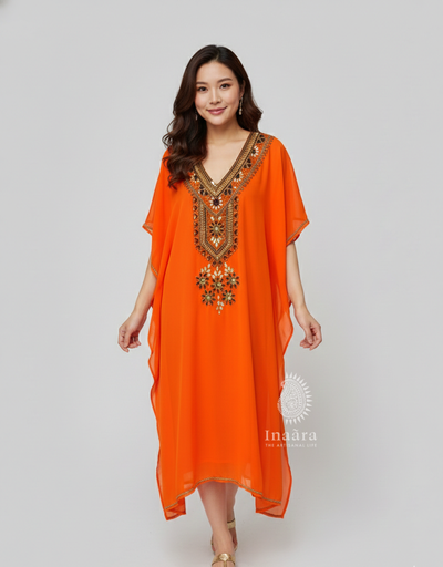 Hand Beaded Kaftan- Magenta (copy)