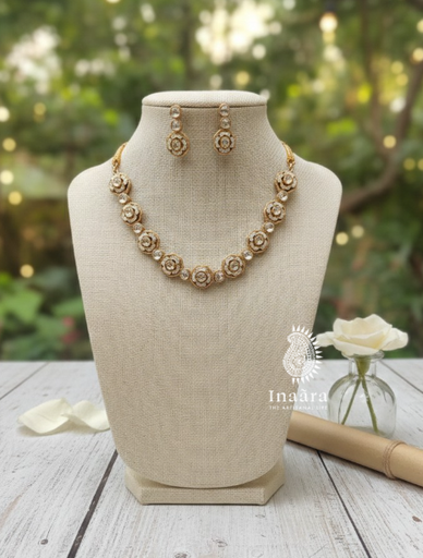 Gold-Toned Kundan set