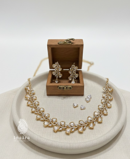 Petal Gold Toned Kundan Set