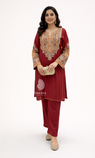 Kurta with Potli Bag-Red (copy)