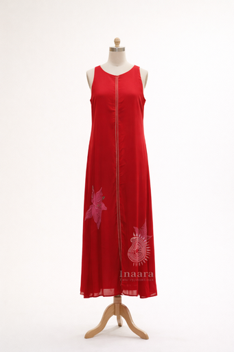 Keya Dress-Red/2-Large