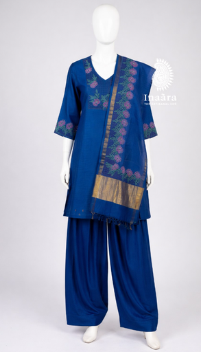 Kurta Set- Blue with Dupatta