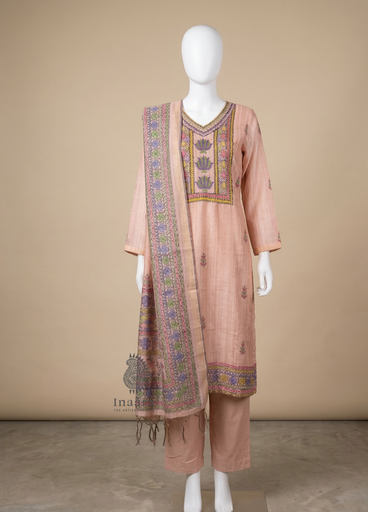 Kurta Set/3 pcs - Pink Multi
