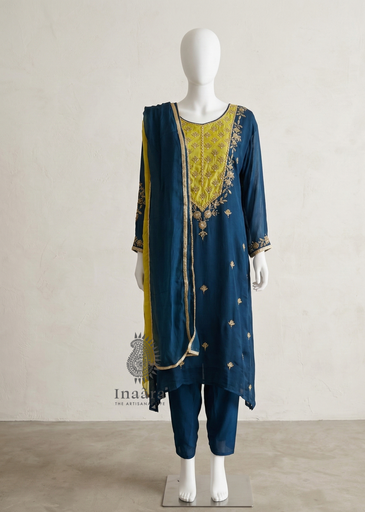 Kurta Set-Navy Blue