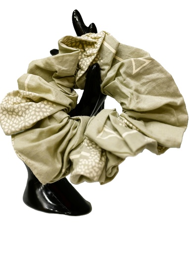 Scrunchie Cotton Fabric-Small  light brown