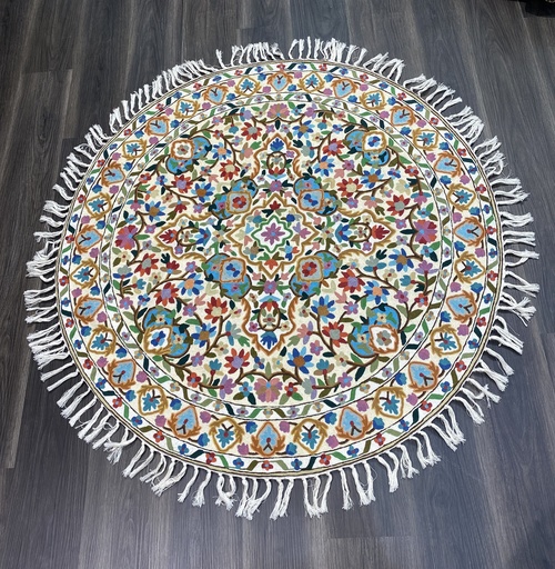 Kashmiri Tapestry/Rugs-Round