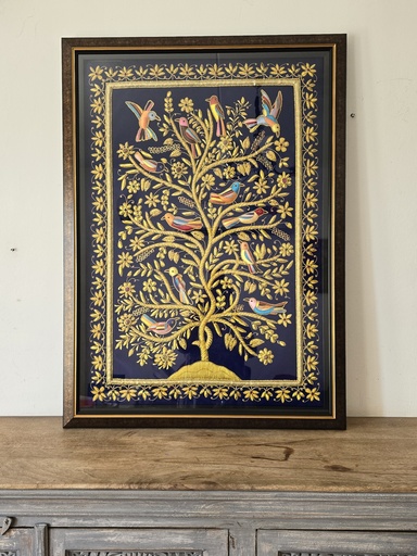 Guldasta - Zardozi Art tapestry(3.4x2.4 ft)