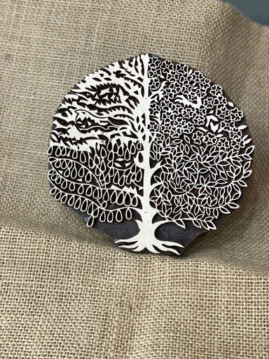Block Print Wall Decor-Tree of Life