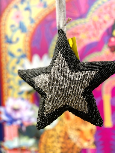Black/Grey Star Shaped Beads Hanging Decor