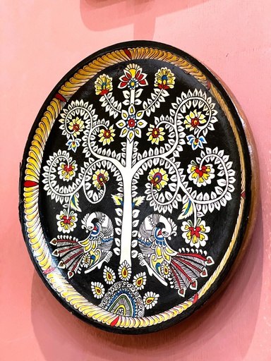 Decorative Hand Painted Wooden Wall Plate