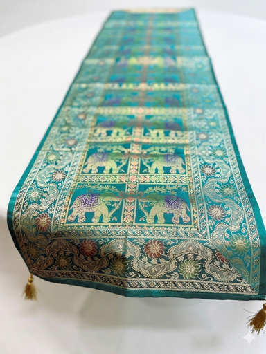 Brocade Table Runner-Green