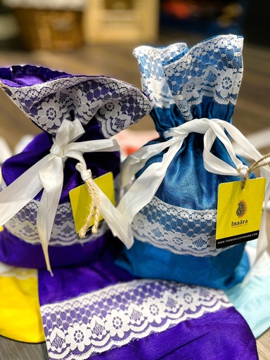 Assorted Potli Gift Pouch with Lace