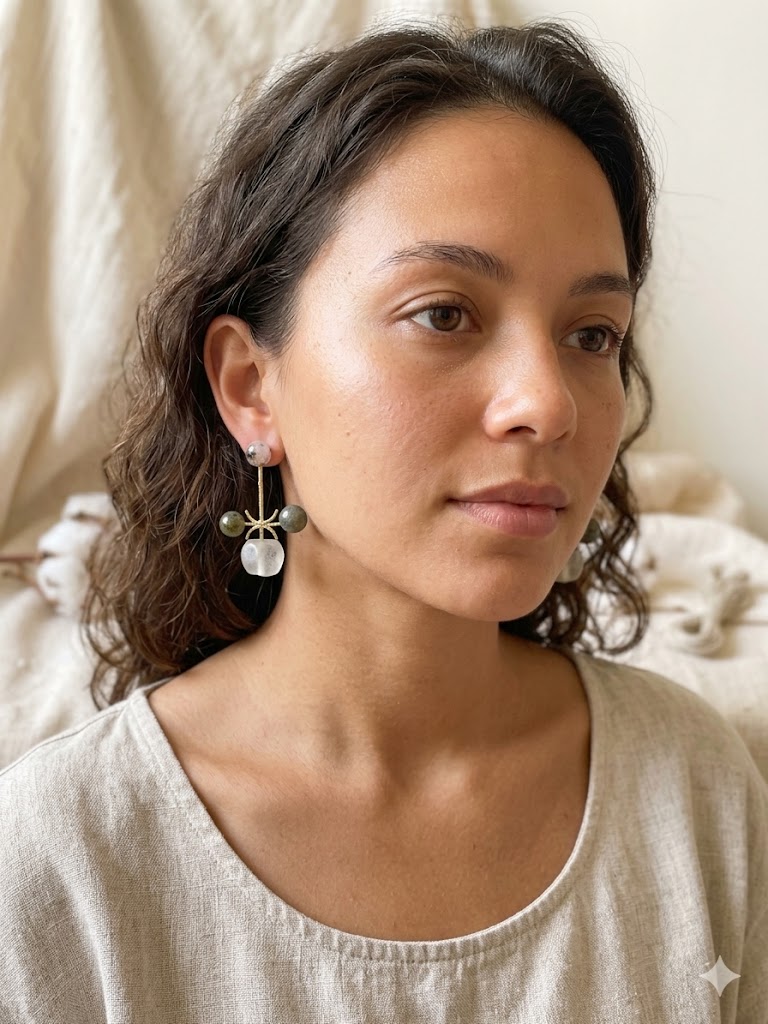 Artisanal Jasper Gemstone Earrings