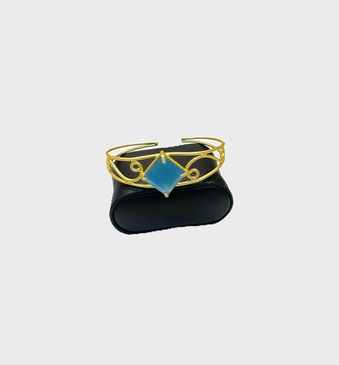 Pink Banded Agate Wrist Cuff Bangle (copy)
