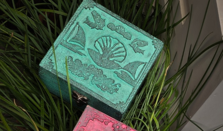 Fijiri Handcarved Box by Studio Inaara-Green