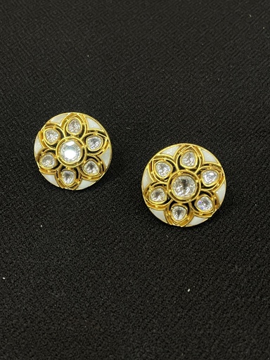 Jadau Kundan Stud Earrings-Green (copy)