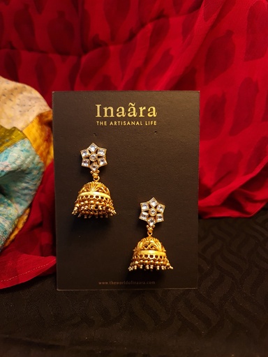 Polki Jhumka Earrings w/ Pink Stones (copy)