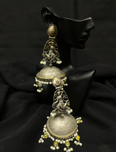 Oversized Dancing Woman Jhumkas