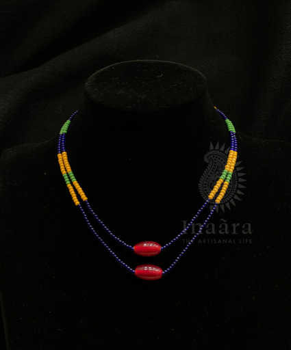 Twisted Beaded Necklace- Black & White (copy)