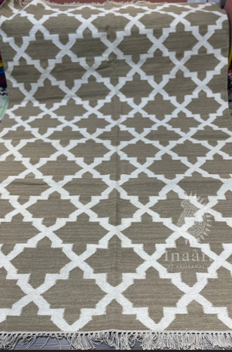 Handwoven Dhurrie-Gray & Blue (8x5ft) (copy)