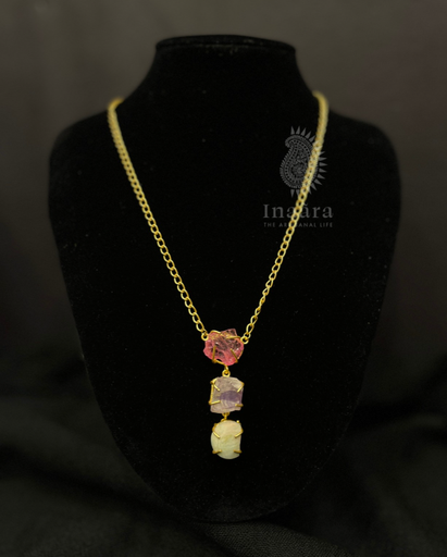 Raw Stone Necklace- Black (copy)