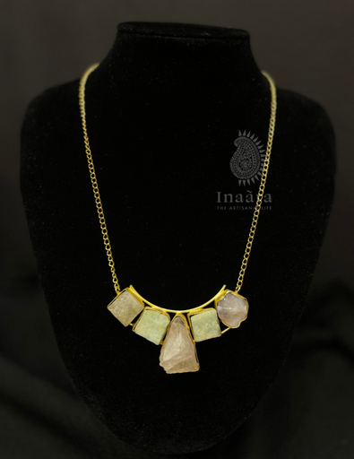 Raw Stone Necklace- Black (copy)