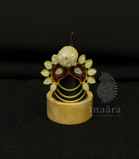 Burning Wood Jasper with Labradorite Ring (copy)