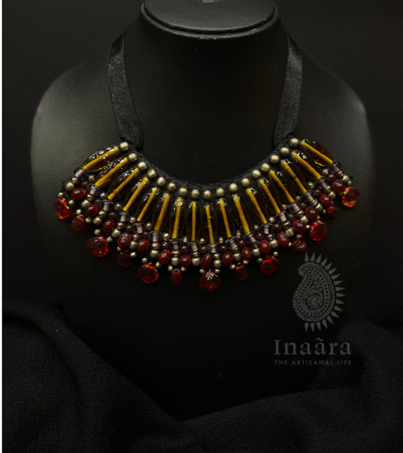 Crystal Bead Bib Necklace